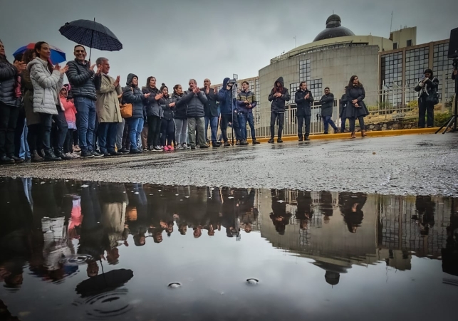 El Gobernador acompañó a Hissa a un nuevo inicio de obra en calles de la capital