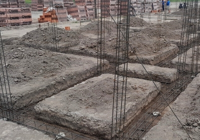 Ejecutan las plateas para las nuevas viviendas en Santa Rosa del Conlara