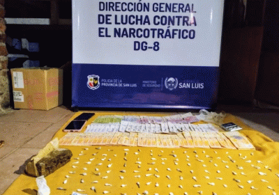 La Policía de San Luis secuestró droga valuada en casi $5 millones y detuvo a un hombre