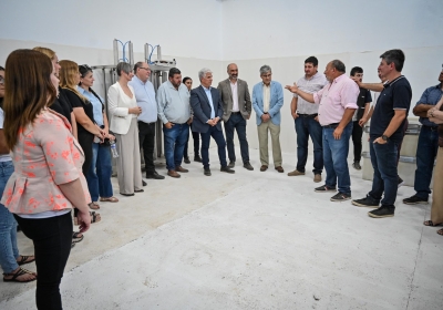 Poggi acompañó la inauguración de una planta de derivados lácteos en Tilisarao