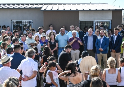 cientos de familias vieron el avance de sus casas en Villa Mercedes